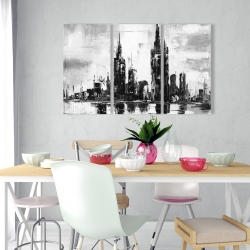 Toile 24 x 36 - Paysage urbain monochrome