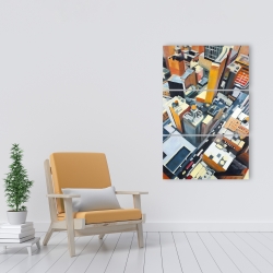 Canvas 24 x 36 - High top view of buildings in new york