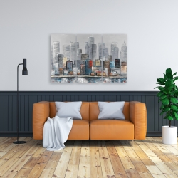 Canvas 24 x 36 - Abstract city skyline