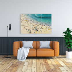 Canvas 24 x 36 - Summer crowd at the beach