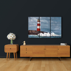 Canvas 24 x 36 - Lighthouse at the edge of the sea unleashed