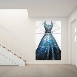 Toile 40 x 60 - Robe bleue de princesse