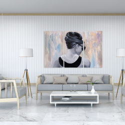Toile 40 x 60 - Audrey hepburn de style abstrait vue de dos