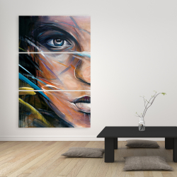 Canvas 40 x 60 - Colorful woman face