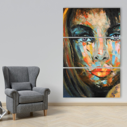 Toile 40 x 60 - Portrait coloré de femme