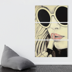 Canvas 40 x 60 - Pink lips
