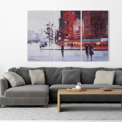 Canvas 40 x 60 - Black and red street scene