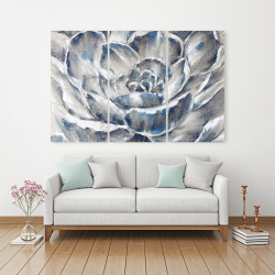 Canvas 40 x 60 - Gray and blue flower