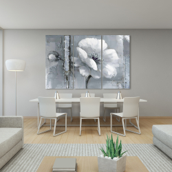 Canvas 40 x 60 - Gray & white flowers