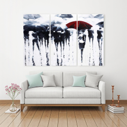 Toile 40 x 60 - Silhouettes abstraites sous la pluie