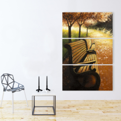 Toile 40 x 60 - Banc de parc par une journée d'automne