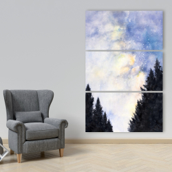 Canvas 40 x 60 - Starry sky in forest
