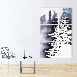 Canvas 40 x 60 - Silhouette of a forest