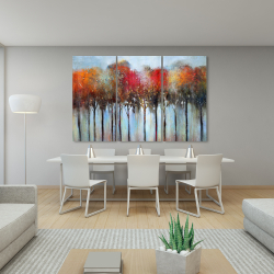Toile 40 x 60 - Forêt abstraite et colorée