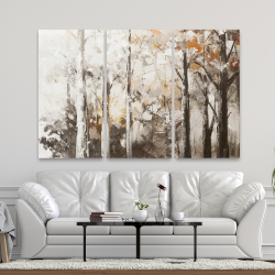 Toile 40 x 60 - Forêt blanche abstraite