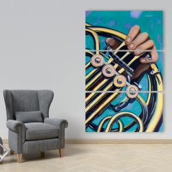 Canvas 40 x 60 - Musician with french horn