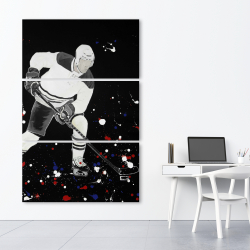 Canvas 40 x 60 - Hockey player ready for action