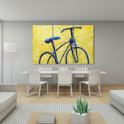 Canvas 40 x 60 - Blue bike abstract