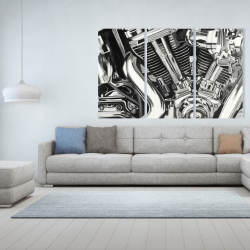 Canvas 40 x 60 - Mechanism of a motorcycle