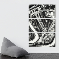 Canvas 40 x 60 - Mechanism of a motorcycle