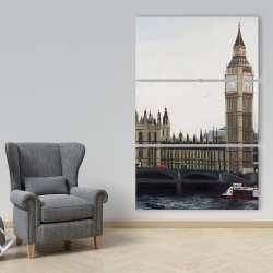 Canvas 40 x 60 - Big ben clock elizabeth tower in london