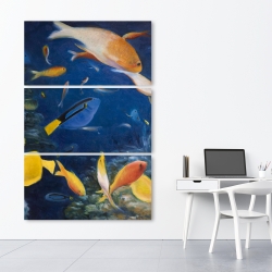 Toile 40 x 60 - Poissons colorés sous l'océan