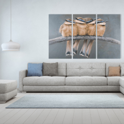 Canvas 40 x 60 - Four birds on a branch