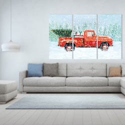 Canvas 40 x 60 - Christmas tree truck