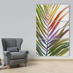 Canvas 40 x 60 - Watercolor tropical palm leave