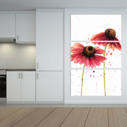 Canvas 40 x 60 - Two pink daisies