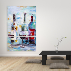 Canvas 40 x 60 - Four bottles of wine