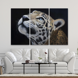 Canvas 40 x 60 - Realistic leopard face
