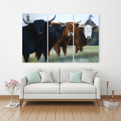 Canvas 40 x 60 - Four highland cows