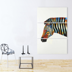 Canvas 40 x 60 - Colorful zebra
