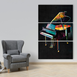Canvas 40 x 60 - Colorful realistic piano