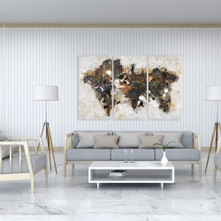 Canvas 40 x 60 - Abstract world map with typography