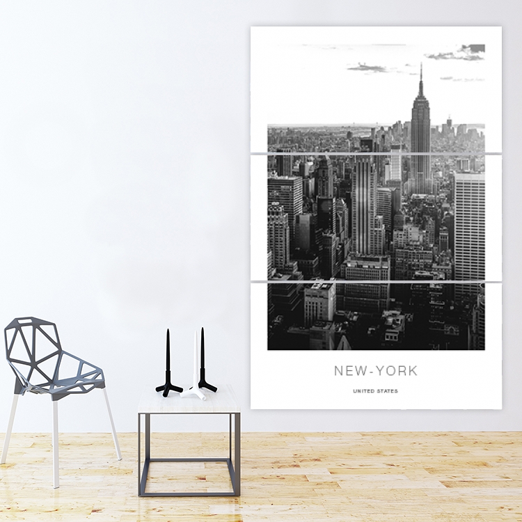Toile 40 x 60 - Ville de new york au couché du soleil
