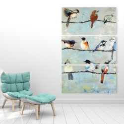 Canvas 40 x 60 - Small colorful birds