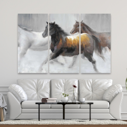 Canvas 40 x 60 - Herd of wild horses