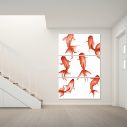 Toile 40 x 60 - Petits poissons rouge