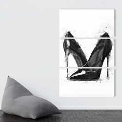 Toile 40 x 60 - Chaussures noires à talons hauts