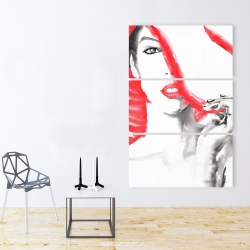 Canvas 40 x 60 - Woman with big hat