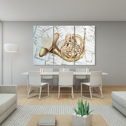 Canvas 40 x 60 - Horn on music sheet