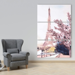 Canvas 40 x 60 - Paris & eiffel scene