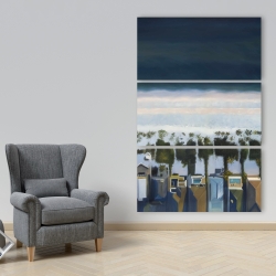 Canvas 40 x 60 - Bird's eye view of beach