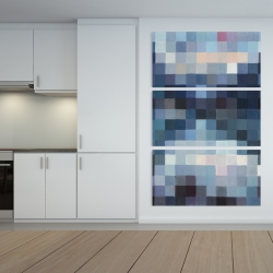Toile 40 x 60 - Paysage montagneux pixelisé