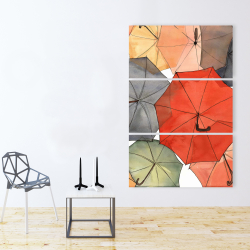 Canvas 40 x 60 - The umbrellas of petit champlain