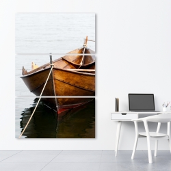 Canvas 40 x 60 - Rowboat on calm water