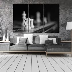 Toile 40 x 60 - Jeux d'échec monochrome