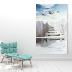 Toile 40 x 60 - Arrêt à la plage